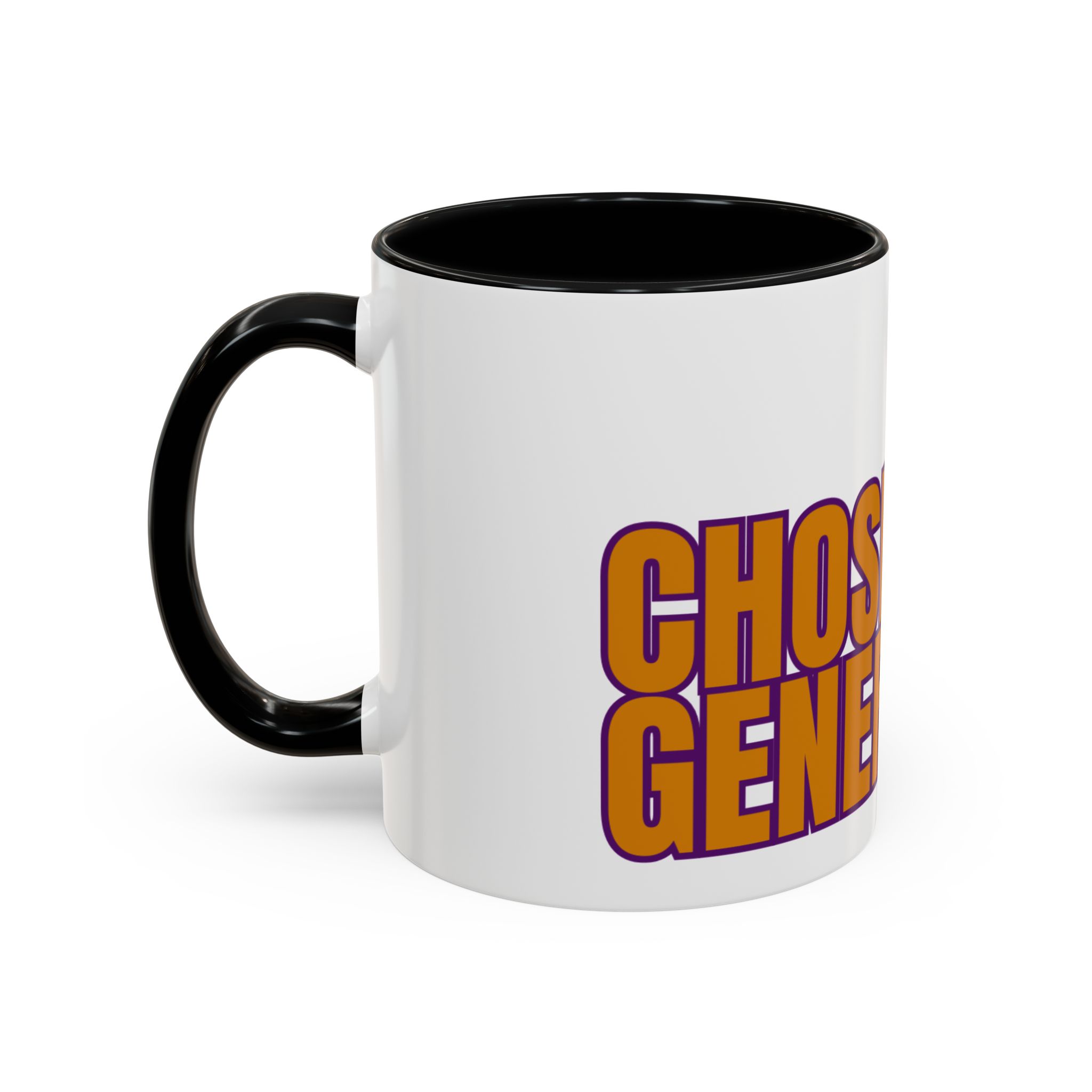 Accent Coffee Mug — "Chosen Generation" Bold Typography Inspirational Mug - Image 3