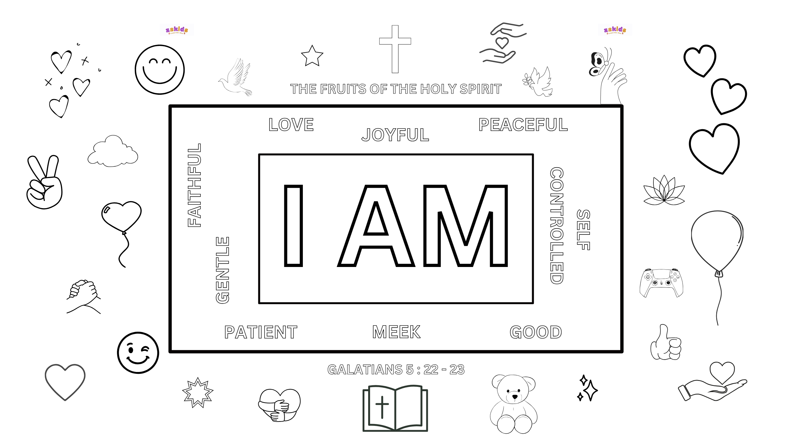 Bible Verses & Kids Affirmations Coloring Book - Image 3