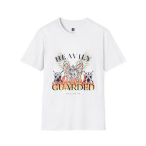 Guarded by Angels T-Shirt - Faith-Based Apparel for Spiritual Protection, Christian Gifts, Inspirational Wear, Psalms 91:11, Unisex Tee