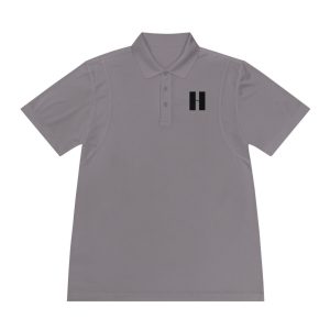 Men's White Polo Shirt with Minimal 'H' Logo — Athletic Sport Performance